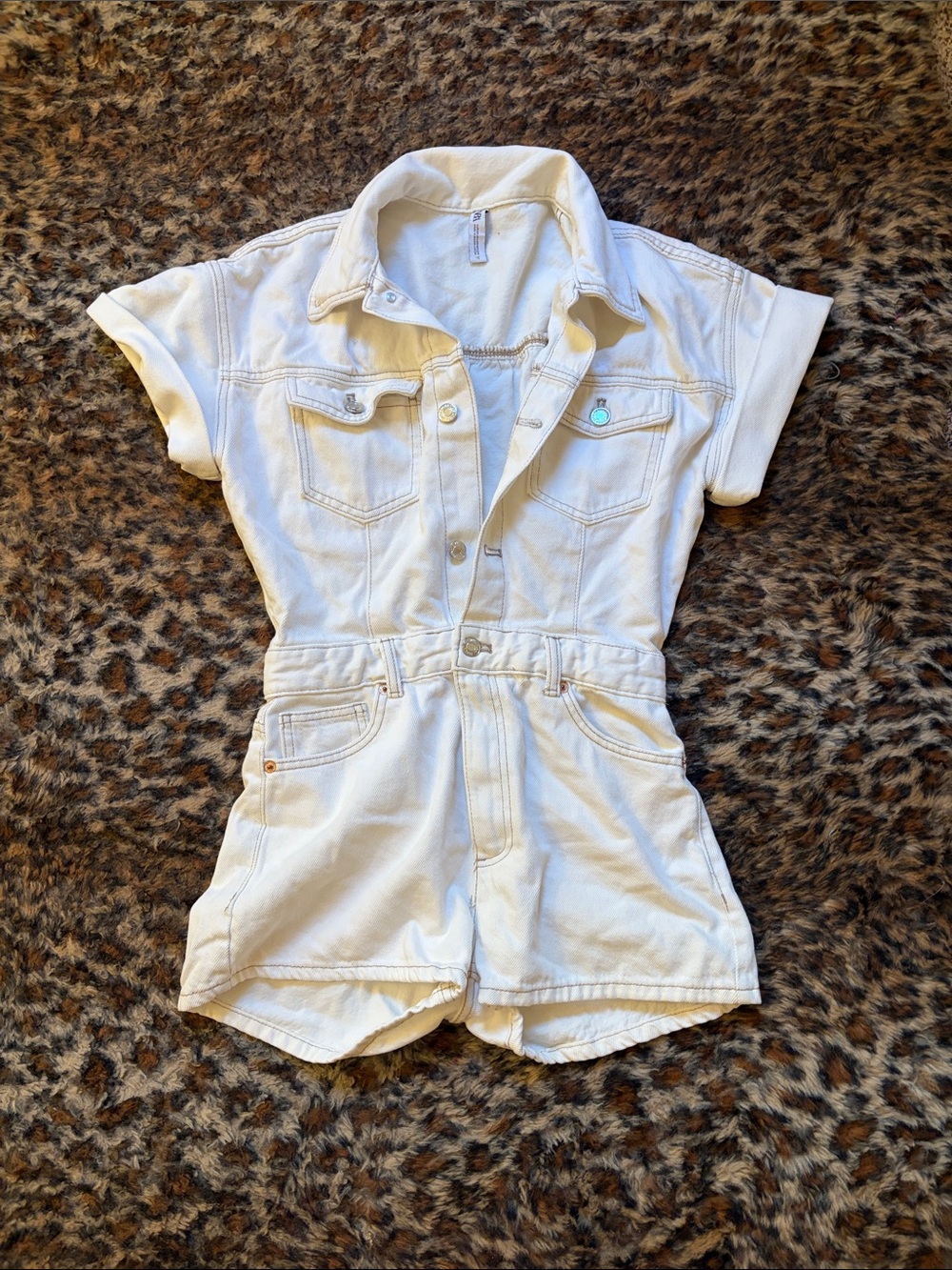 Zara Denim Romper
